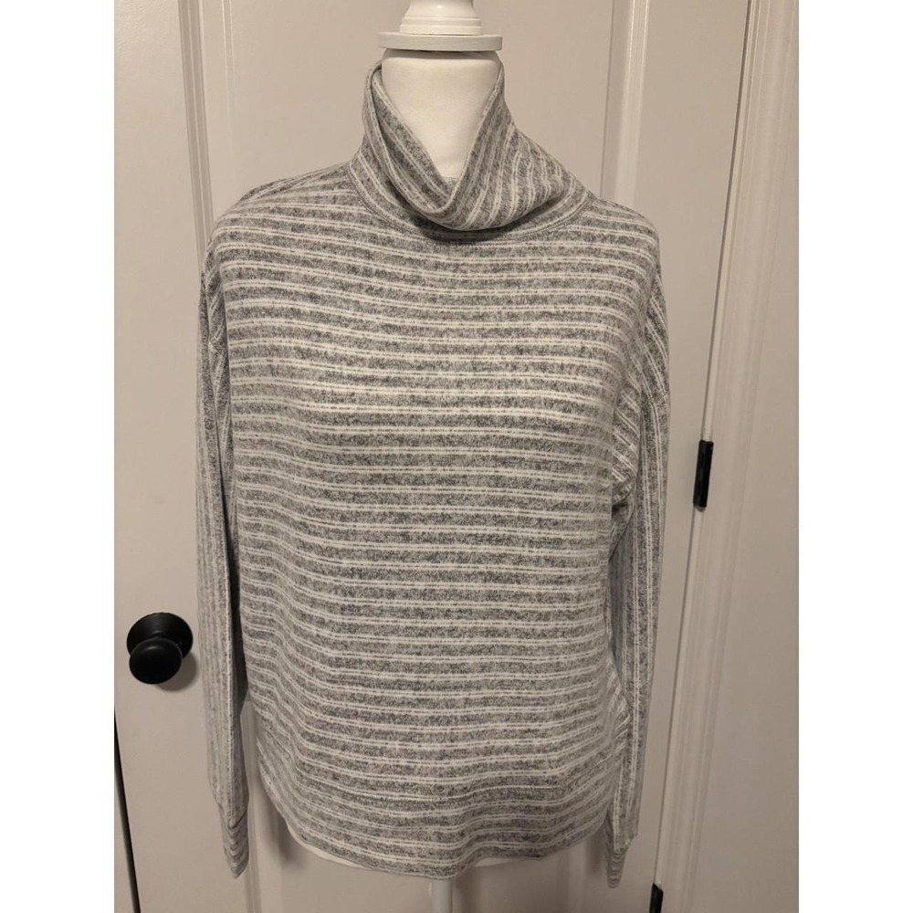 NWT Lou & Grey Coastal Grandma Striped Cozy‎ Turtleneck Sweater Women's Size S
